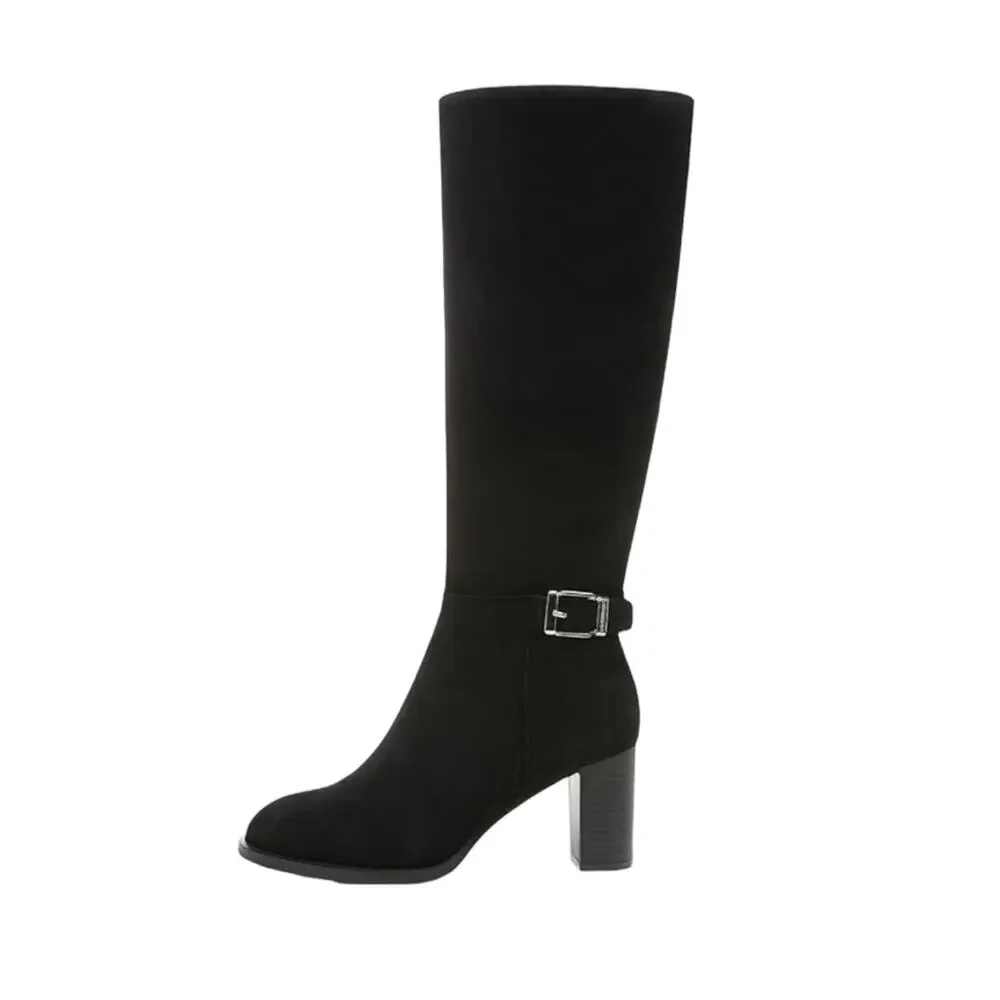 Giani Bernini Women's Lennoxx Memory Foam Tall Heeled Boots Black Size 5 1/2 - Picture 2 of 3